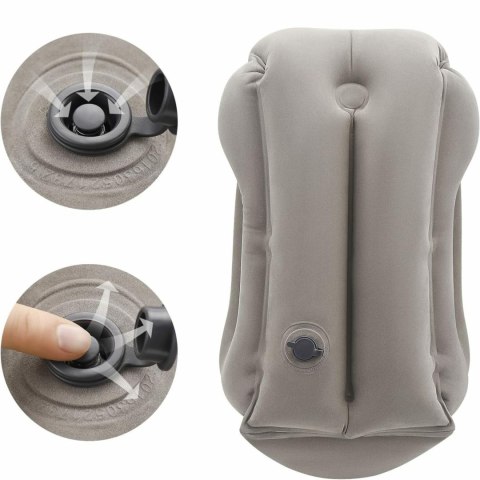 DA413A Pompowana poduszka podróżna szara