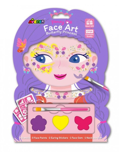 Klejnoty i farby do twarzy - motyl