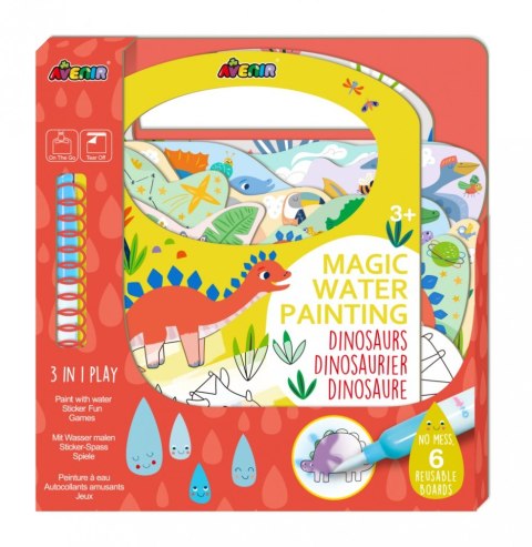 Magiczny obraz wodny - dinozaury
