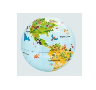 Piłka caly globus 30 cm - małe zwierzęta natury