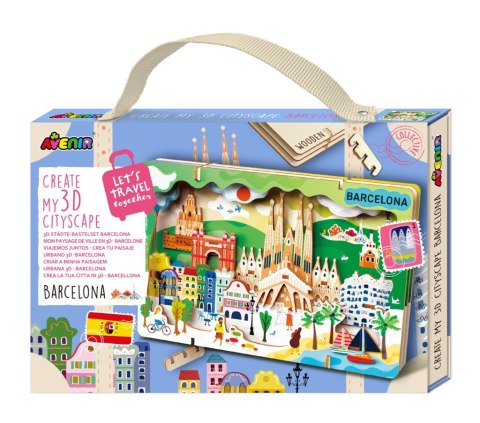 Puzzle stwórz pejzaż miejski 3d - barcelona