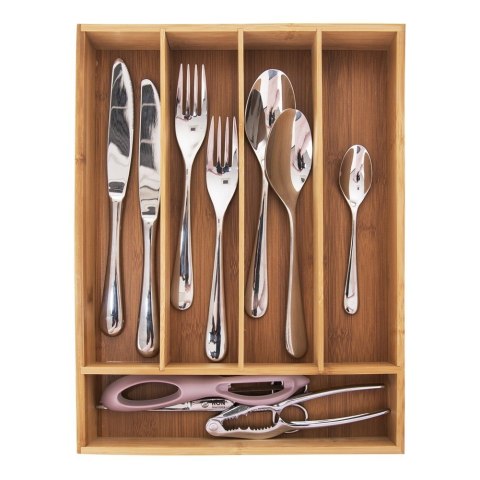 Organizer do szuflady na sztućce wkład bambusowy 35x26 cm
