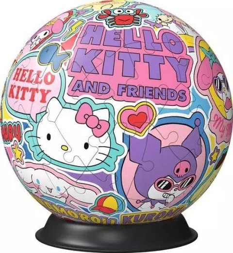 Puzzle 3d kula 72 elementy hello kitty