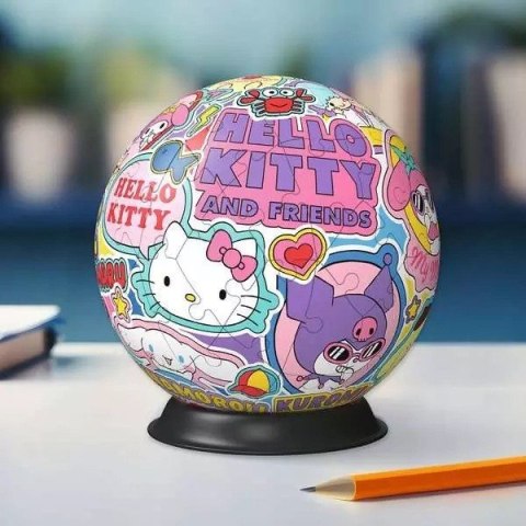 Puzzle 3d kula 72 elementy hello kitty