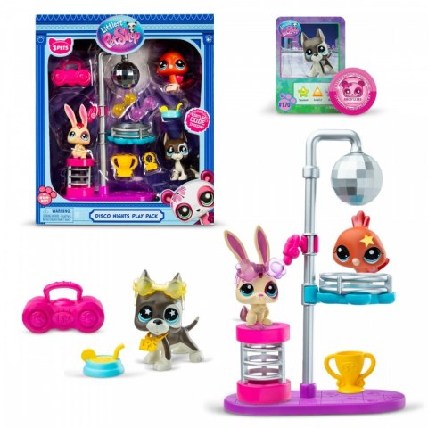 Zestaw figurek littlest pet shop g7 s3 disco z 3 figurkami