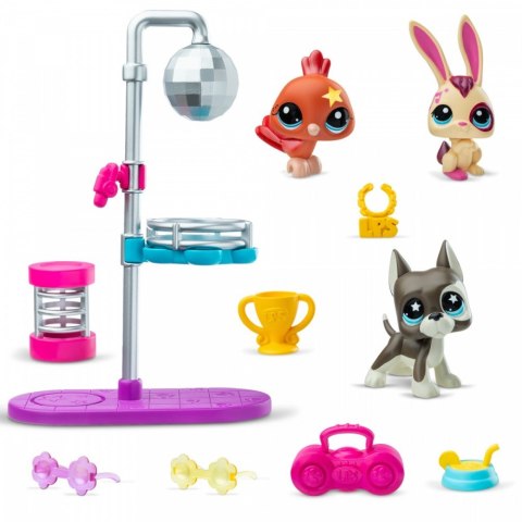 Zestaw figurek littlest pet shop g7 s3 disco z 3 figurkami