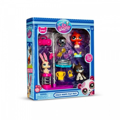 Zestaw figurek littlest pet shop g7 s3 disco z 3 figurkami