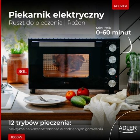 AD 6031 Piekarnik elektryczny 30l | ruszt do pieczenia | rożen