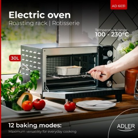 AD 6031 Piekarnik elektryczny 30l | ruszt do pieczenia | rożen
