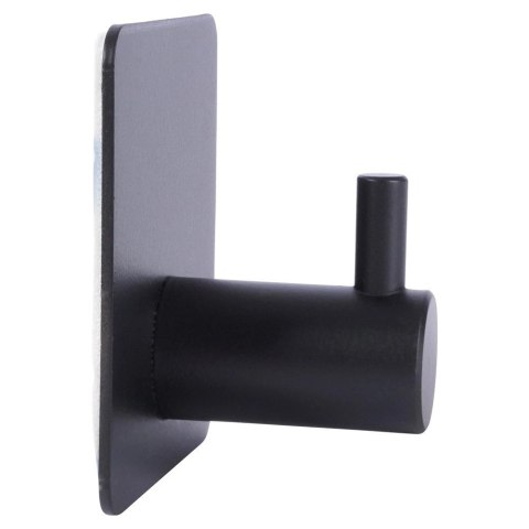 Haczyk wieszak samoprzylepny stalowy czarny 4 szt.