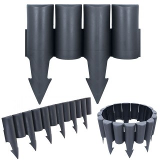 Palisada płotek ogrodowy obrzeże do grządek trawnika border grafitowy 25 cm