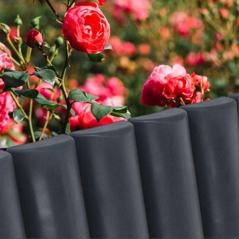 Palisada płotek ogrodowy obrzeże do grządek trawnika border grafitowy 25 cm