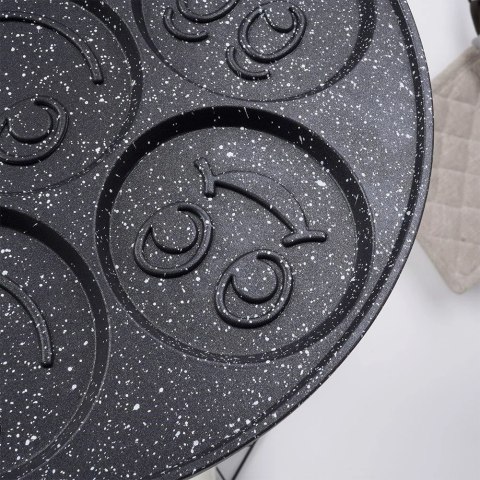 Patelnia do jajek granitowa 7 otworów BLACK&WOOD 26 cm