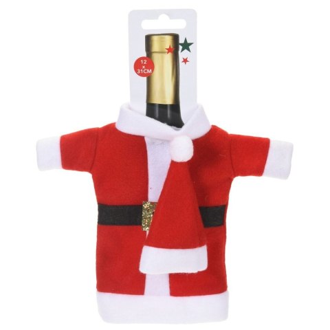 Pokrowiec świąteczny na butelkę Mikołaj wina alkoholu ubranko wino prezent święta