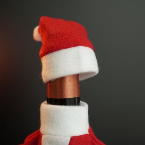 Pokrowiec świąteczny na butelkę Mikołaj wina alkoholu ubranko wino prezent święta