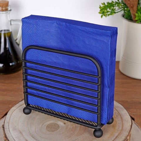 Serwetnik metalowy czarny 11,5x10 cm