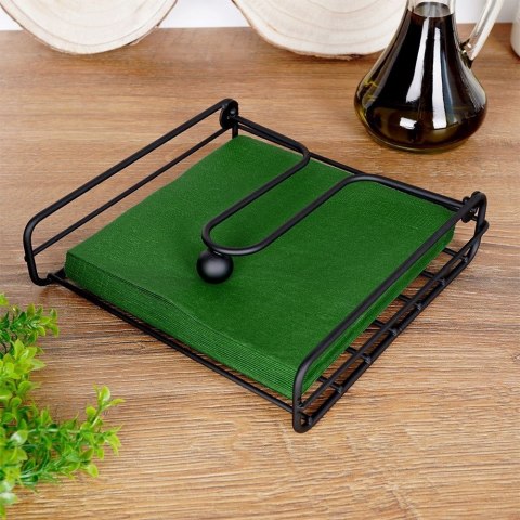 Serwetnik metalowy czarny 19x19,5 cm