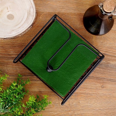 Serwetnik metalowy czarny 19x19,5 cm